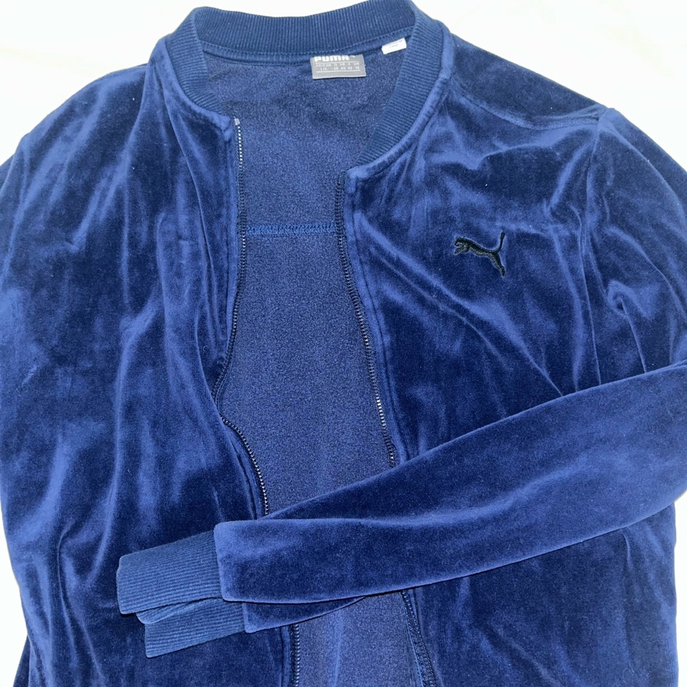 Puma Navy Blue Velour Jacket